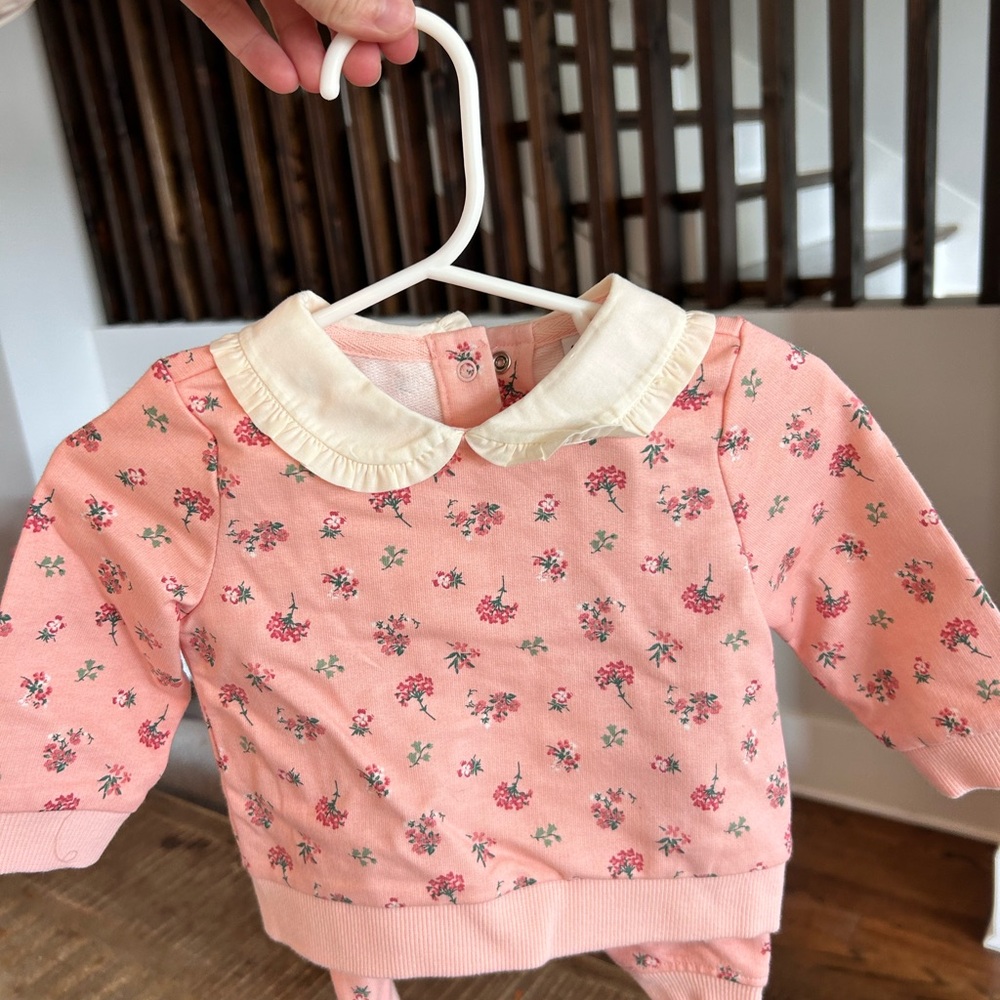 Janie and Jack Floral Pink set 3-6 month
